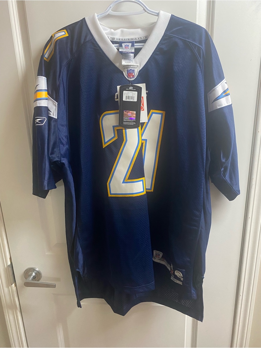 New Reebok LaDainian Tomlinson #21 Chargers Jersey Navy Sz XL